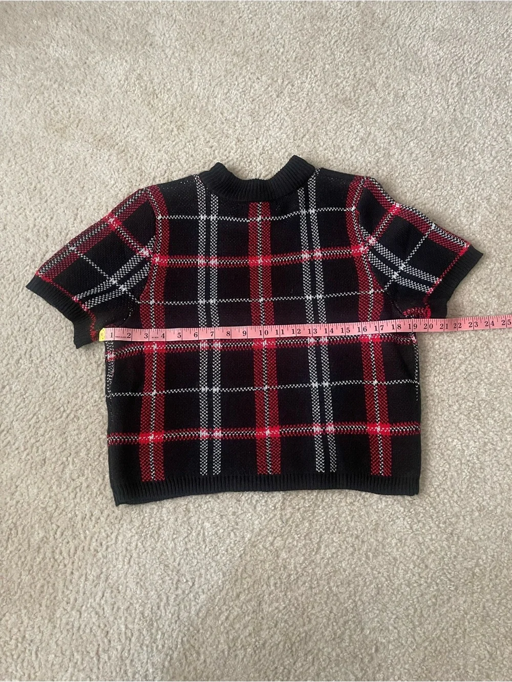 Almost Famous Black, Red and White Knit Sweater Top size 1X